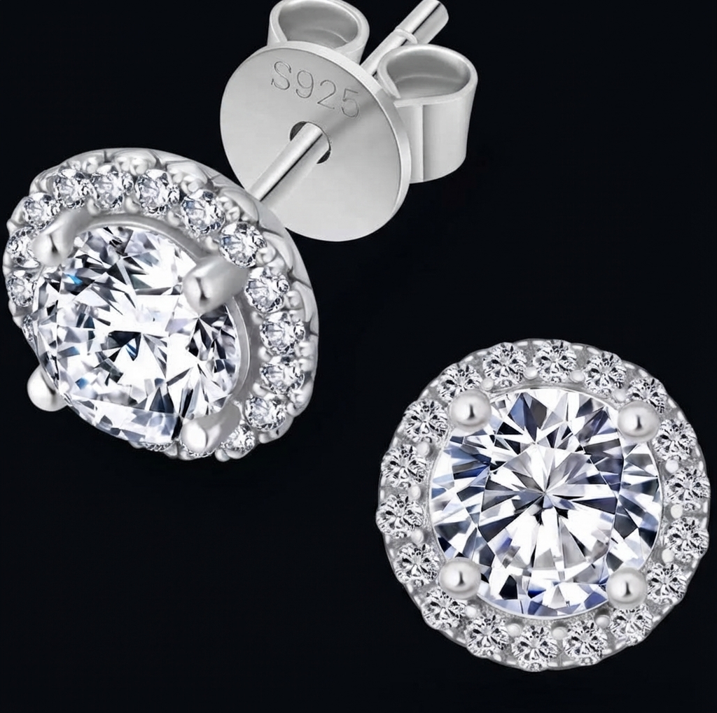 Aretes Halo 0.5ct